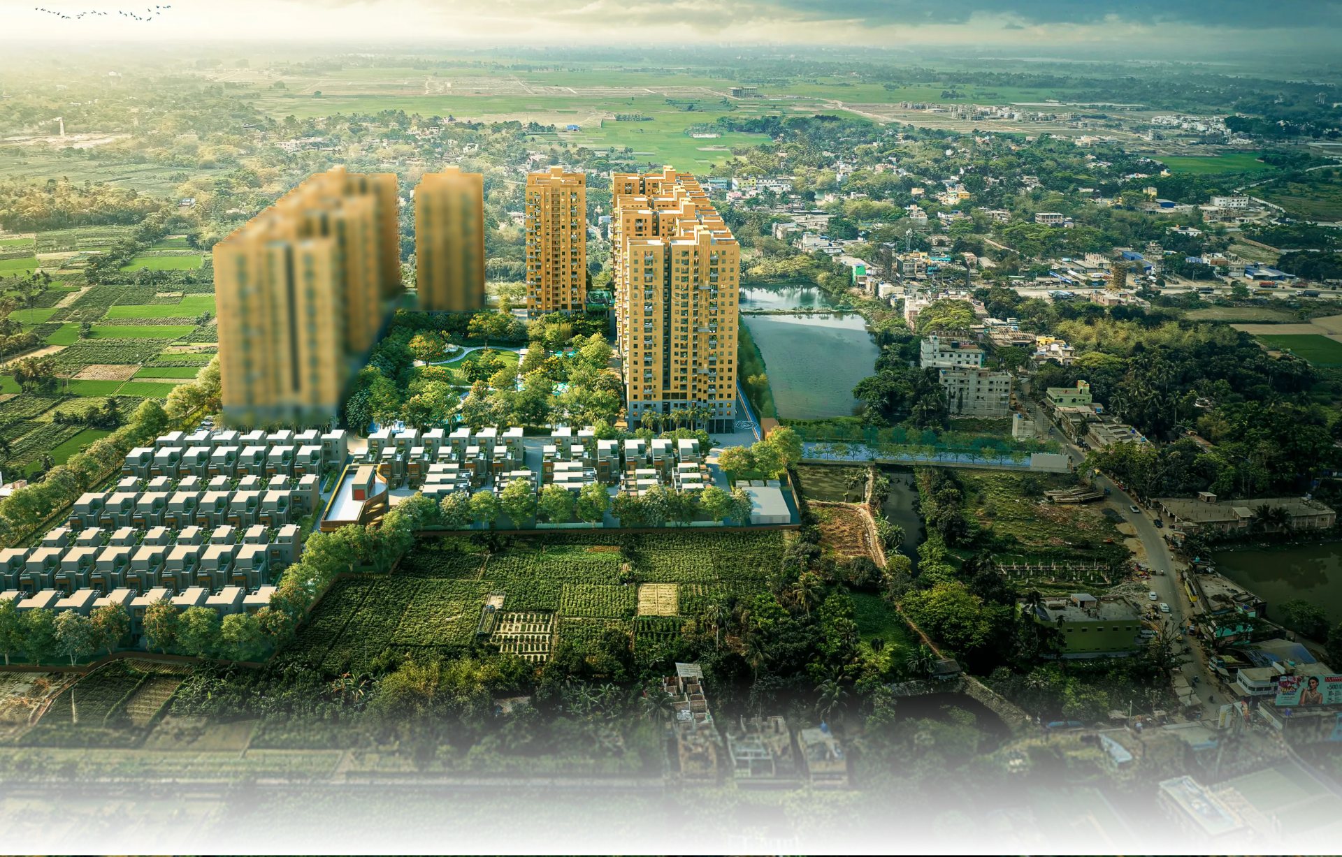Aerial view of 21 Acres residential project