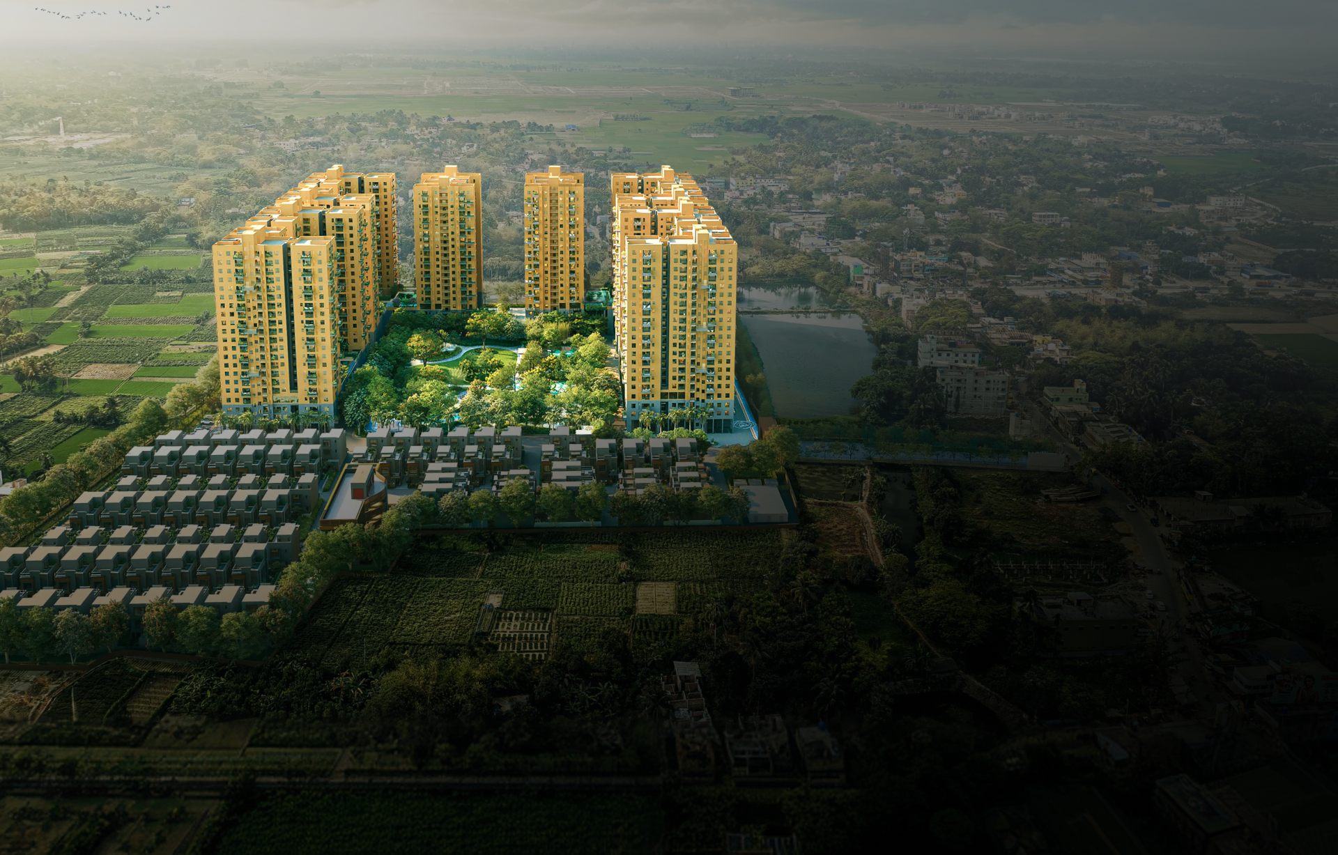 Aerial view of 21 Acres residential project